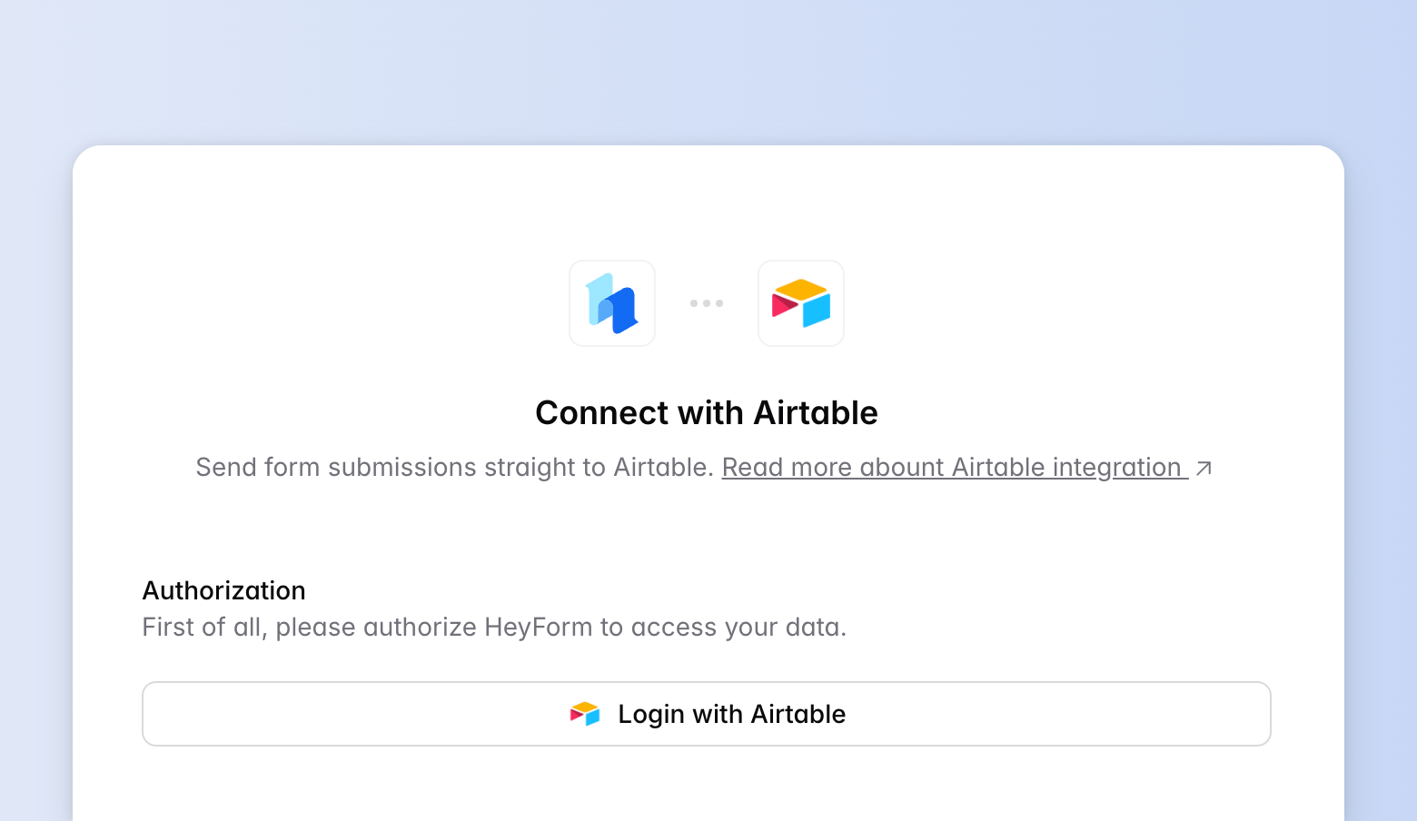 Authentication with Airtable