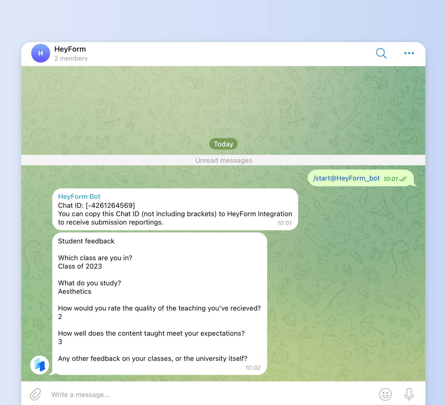 Notification in Telegram