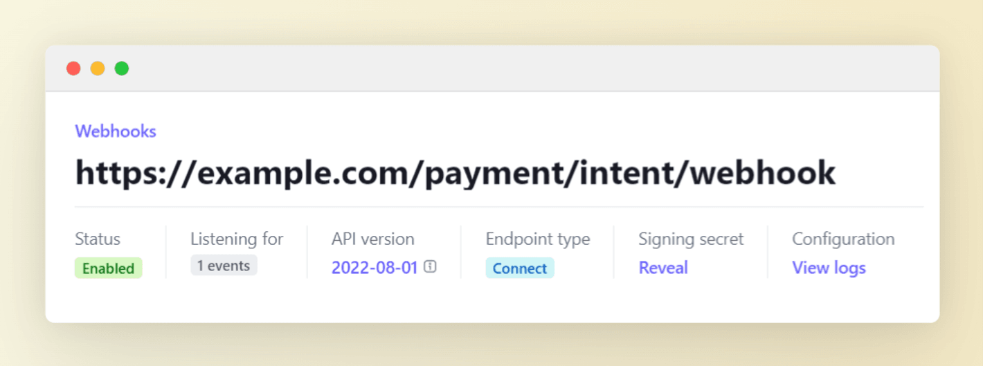 Stripe payment Webhook